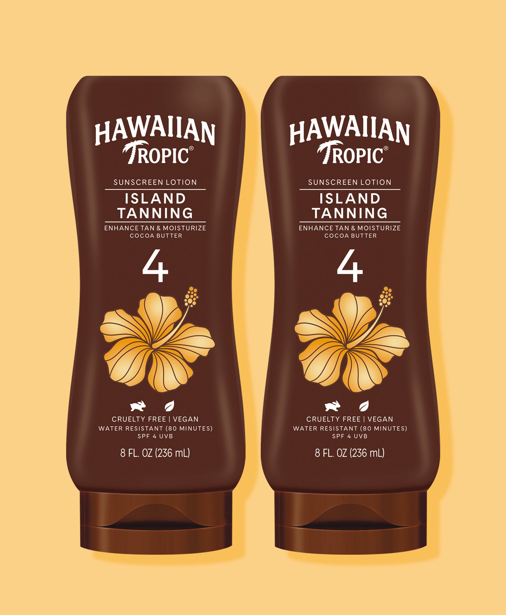 Hawaiian Tropic Tanning Lotion SPF 4, 2 Pack – Hawaiian US