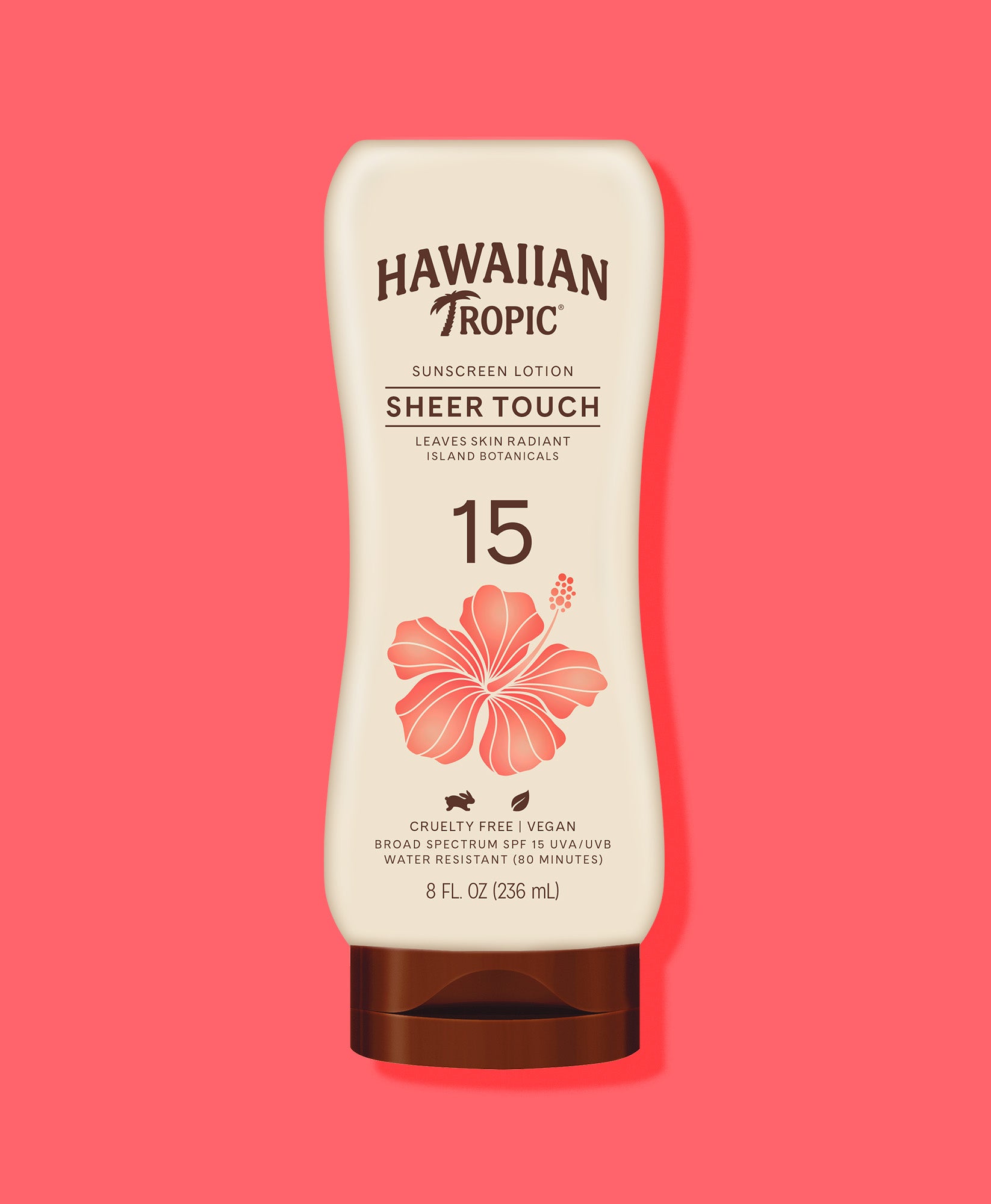 Hawaiian Tropic Sheer Touch Ultra Radiance Lotion Sunscreen Broad Spectrum SPF 15 - 8 Ounces